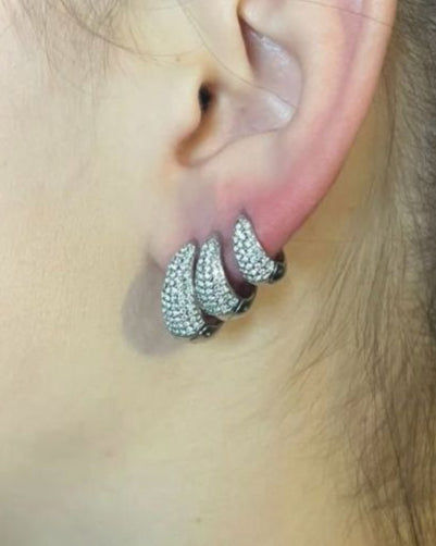 Orecchini Ciottoli Strass