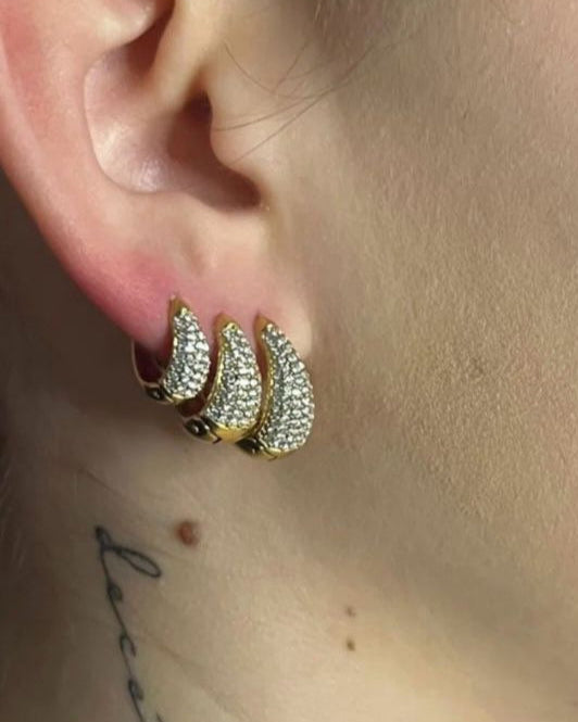 Orecchini Ciottoli Strass