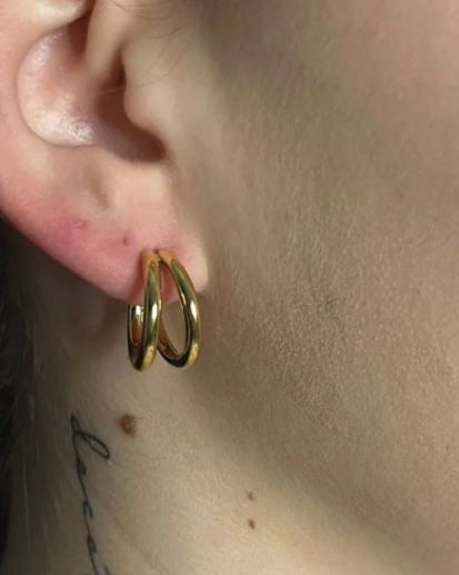 Orecchini Doppio Cerchio
