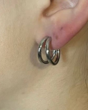 Orecchini Doppio Cerchio